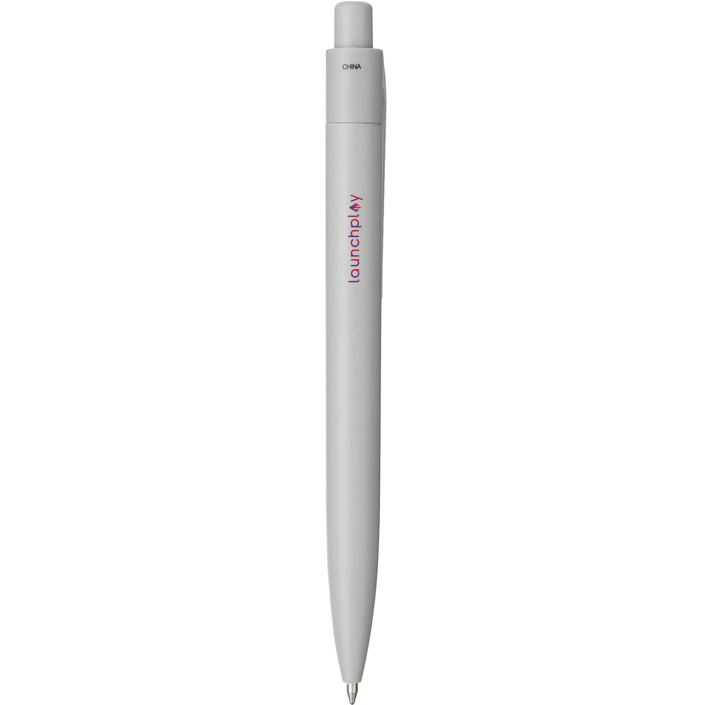 Function Gel Pen with Stone and Polypropylene Barrel Full Color - Gray - Back