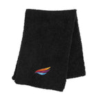 Fuzzy Scarf in Recycled PET - Black - Embroidery