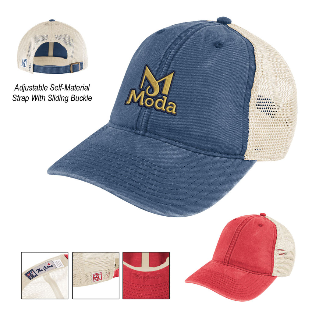Game Changer Twill Trucker Cap, Pigment Dyed - Game Changer Pigment Dyed Twill Trucker Cap