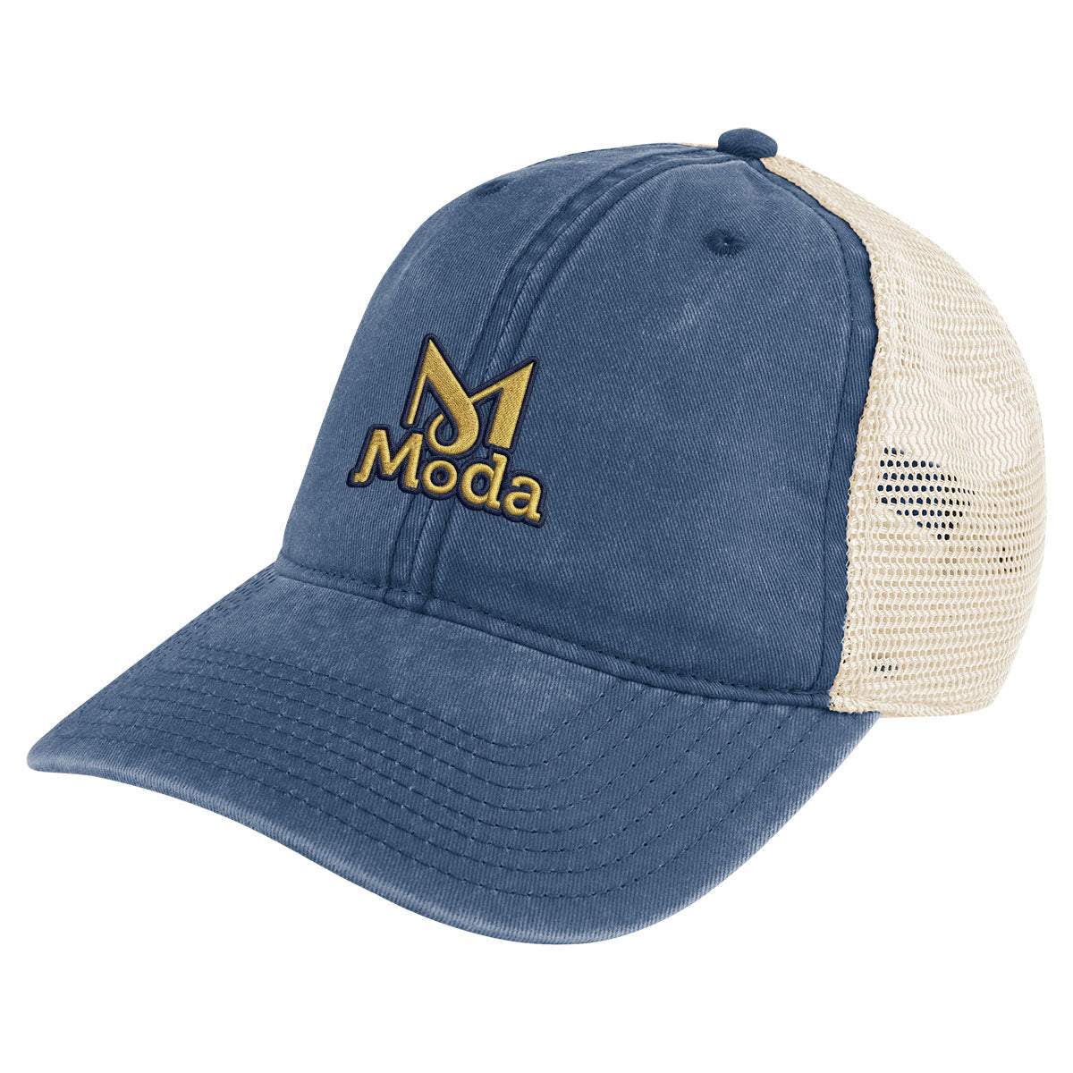 Game Changer Twill Trucker Cap, Pigment Dyed - Navy - Embroidery