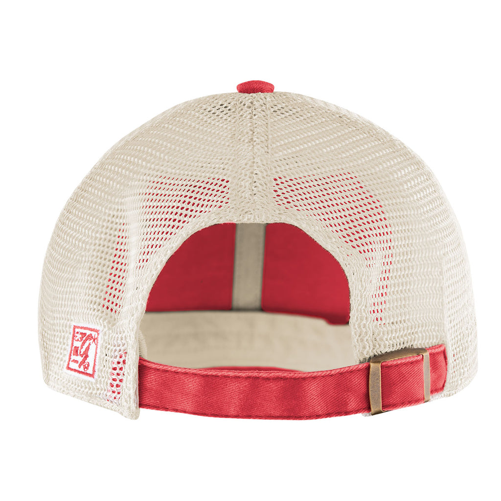 Game Changer Twill Trucker Cap, Pigment Dyed - Red - Back
