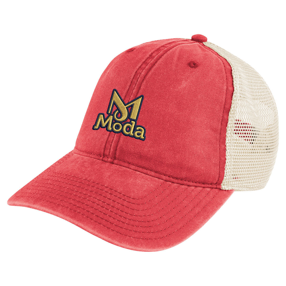 Game Changer Twill Trucker Cap, Pigment Dyed - Red - Embroidery