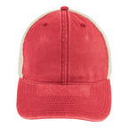 Game Changer Twill Trucker Cap, Pigment Dyed - Red - front