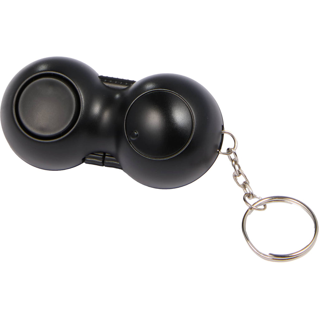 Game Controller Fidget Toy with Keyring - Black - Back