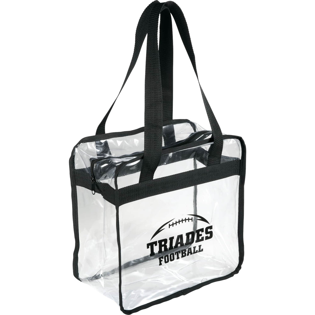 Game Day Clear Safety Tote with Zip Top Transfer - Black - Photo