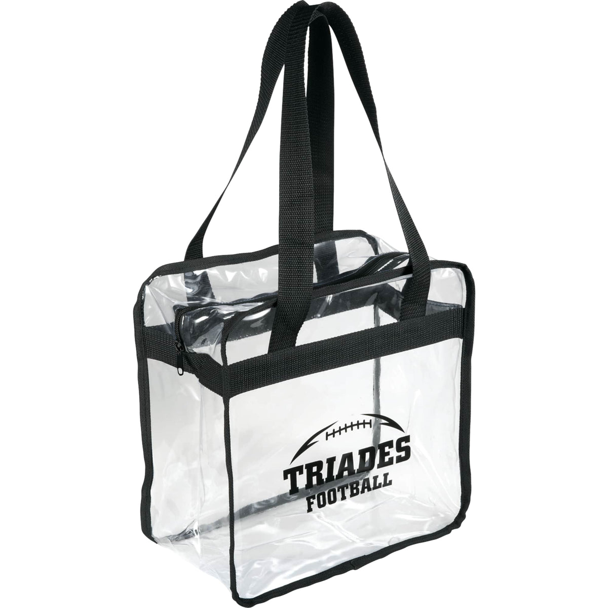 Game Day Clear Safety Tote with Zip Top Transfer - Black - Photo