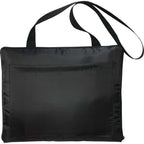 Game Day Fleece Stadium Blanket with Tote Transfer - Black/Gray - Photo