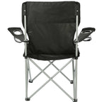 Game Day Folding Event Chair, 300 lb Capacity Transfer - Black - Back
