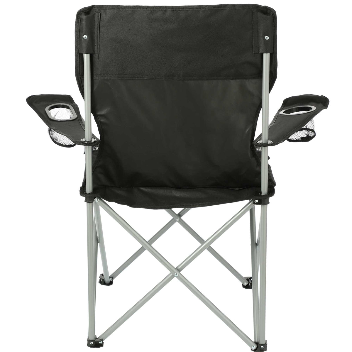 Game Day Folding Event Chair, 300 lb Capacity Transfer - Black - Back