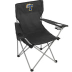 Game Day Folding Event Chair, 300 lb Capacity Transfer - Black - Front 2