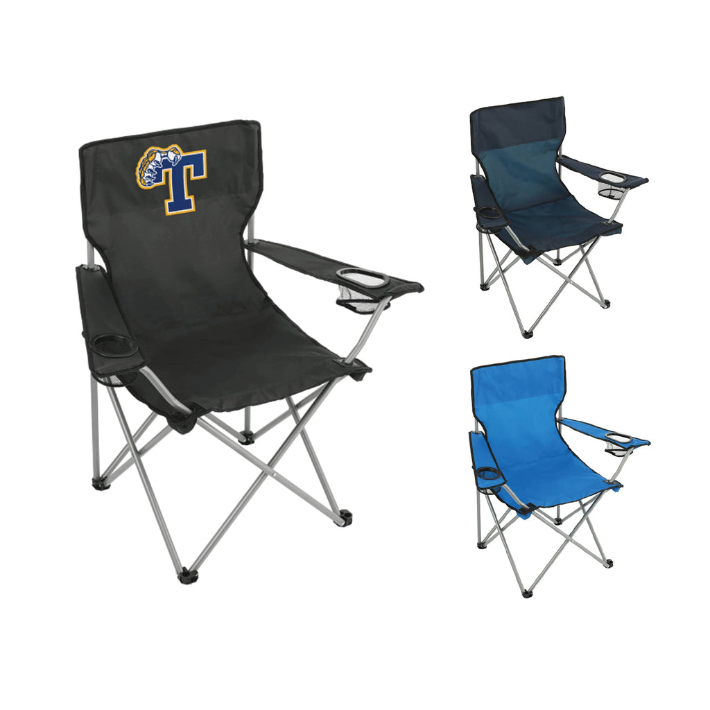Game Day Folding Event Chair, 300 lb Capacity Transfer - Black - Front Group