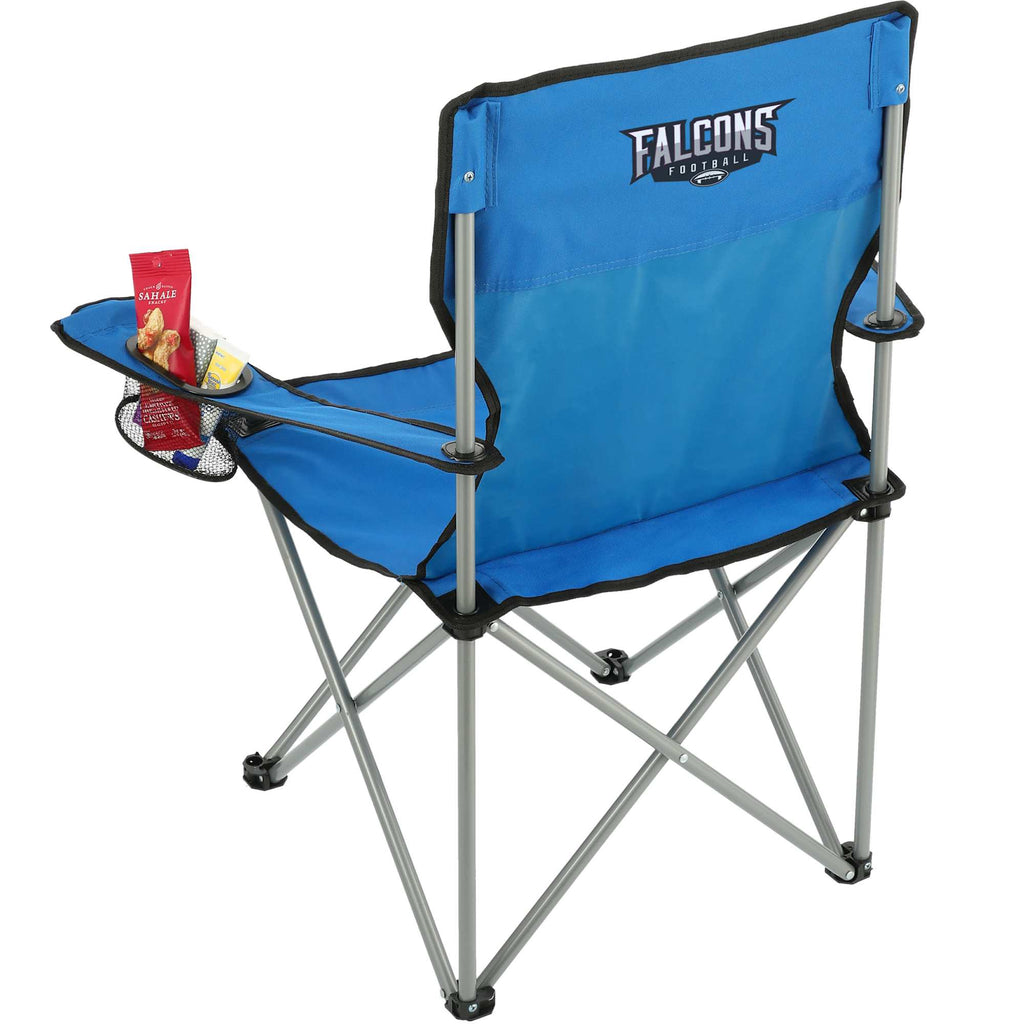 Game Day Folding Event Chair, 300 lb Capacity Transfer - Royal - Front