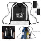 Game Time Reflective Drawstring Bag in Recycled PET - Silk Screen