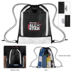 Game Time Reflective Drawstring Bag in Recycled PET