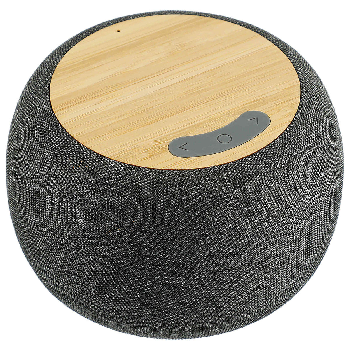 Garm Wireless Charging Speaker with Bamboo Top Laser Engraving - Gray - Right Angle 6
