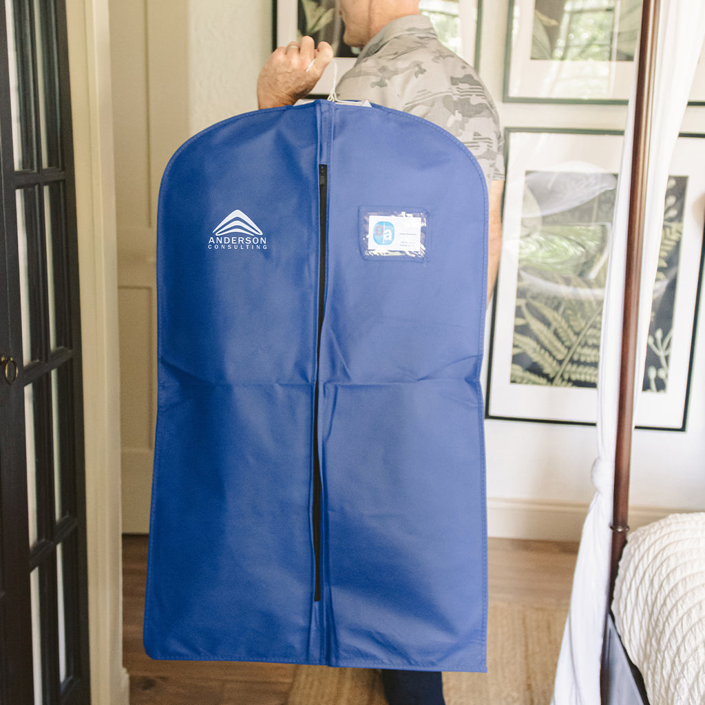 Garment Bag, Non-Woven - Royal Blue - Lifestyle_Silkscreen