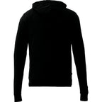 Garner Lightweight Knit Zip Hoodie with Thumb Holes for Men Transfer - Black - Back Flat