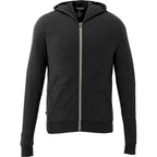 Garner Lightweight Knit Zip Hoodie with Thumb Holes for Men Transfer - Black - Front