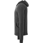 Garner Lightweight Knit Zip Hoodie with Thumb Holes for Men Transfer - Heather Dark Charcoal - Left Side