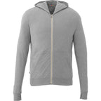Garner Lightweight Knit Zip Hoodie with Thumb Holes for Men Transfer - Heather Grey - Front