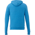 Garner Lightweight Knit Zip Hoodie with Thumb Holes for Men Transfer - Olympic Blue Heather - Back Flat