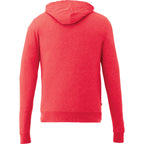 Garner Lightweight Knit Zip Hoodie with Thumb Holes for Men Transfer - Team Red Heather - Back Flat