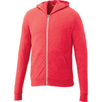 Garner Lightweight Knit Zip Hoodie with Thumb Holes for Men Transfer - Team Red Heather - Front Flat