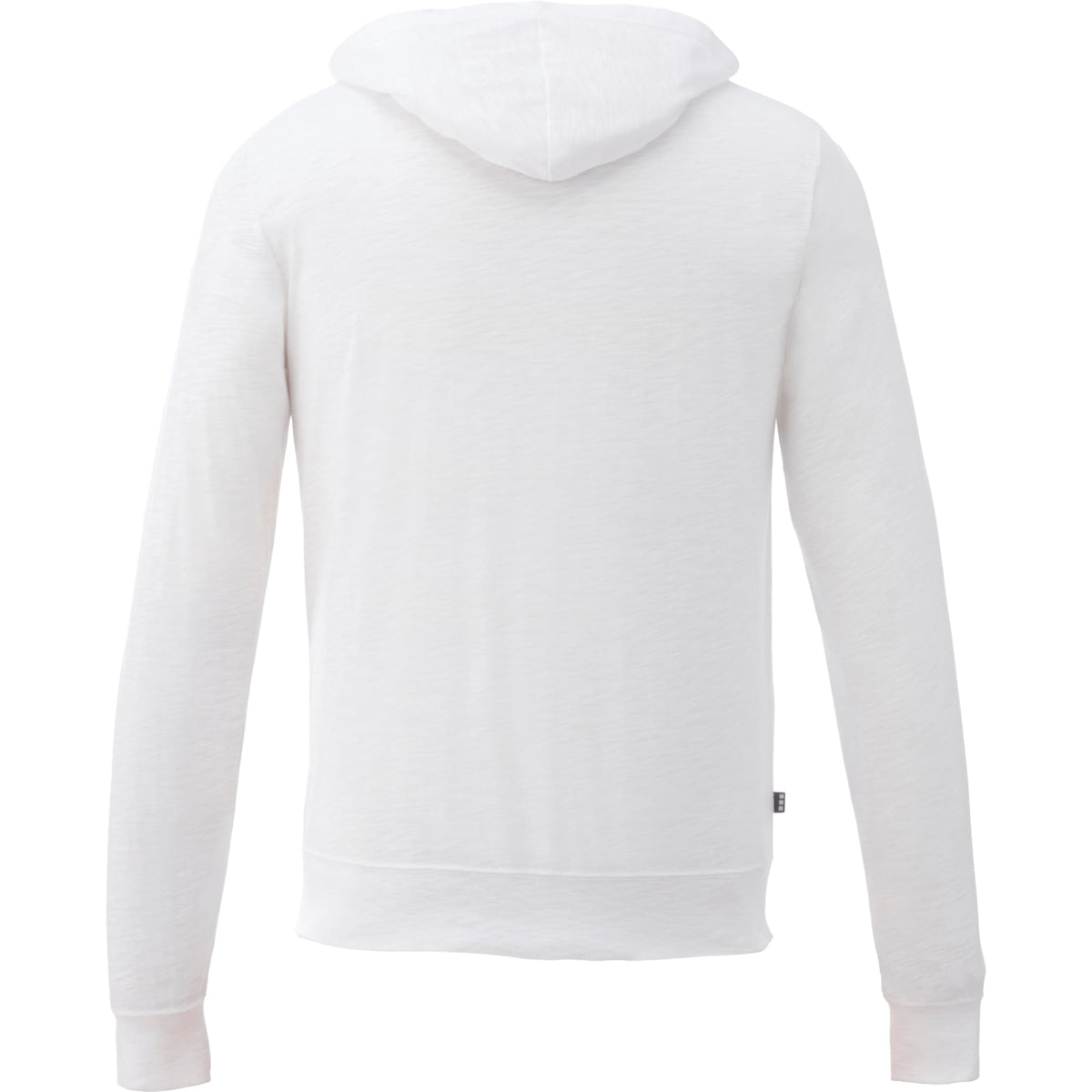 Garner Lightweight Knit Zip Hoodie with Thumb Holes for Men Transfer - White - Back Flat