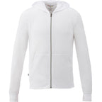 Garner Lightweight Knit Zip Hoodie with Thumb Holes for Men Transfer - White - Front