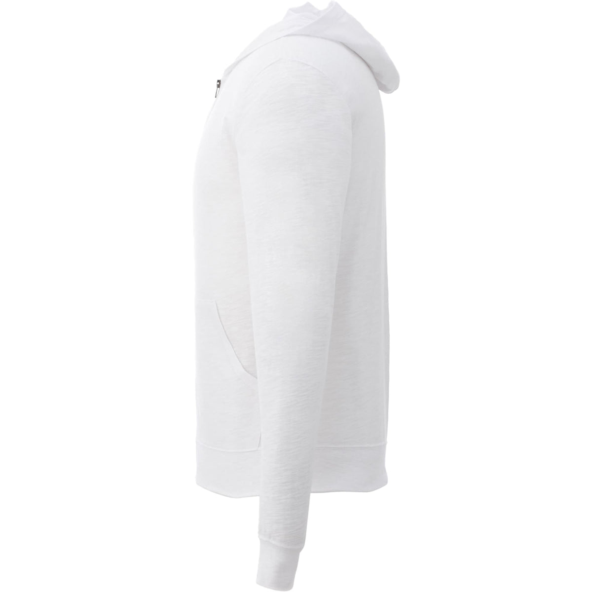 Garner Lightweight Knit Zip Hoodie with Thumb Holes for Men Transfer - White - Left Side