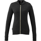 Garner Lightweight Knit Zip Hoodie with Thumb Holes for Women Transfer - Black - Front