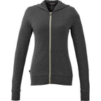 Garner Lightweight Knit Zip Hoodie with Thumb Holes for Women Transfer - Heather Dark Charcoal - Front