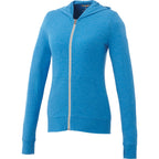 Garner Lightweight Knit Zip Hoodie with Thumb Holes for Women Transfer - Olympic Blue Heather - Front Flat