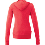 Garner Lightweight Knit Zip Hoodie with Thumb Holes for Women Transfer - Team Red Heather - Back Flat