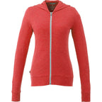 Garner Lightweight Knit Zip Hoodie with Thumb Holes for Women Transfer - Team Red Heather - Front