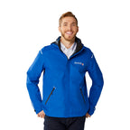 Gearhart Lightweight Waterproof Softshell Jacket for Men Embroidery - Metro Blue - Front On Model 2