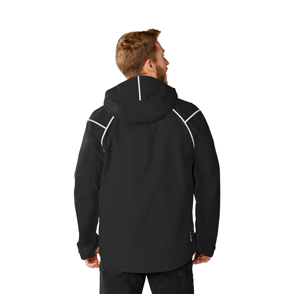 Gearhart Lightweight Waterproof Softshell Jacket for Men Laser Engraving - Black - Back
