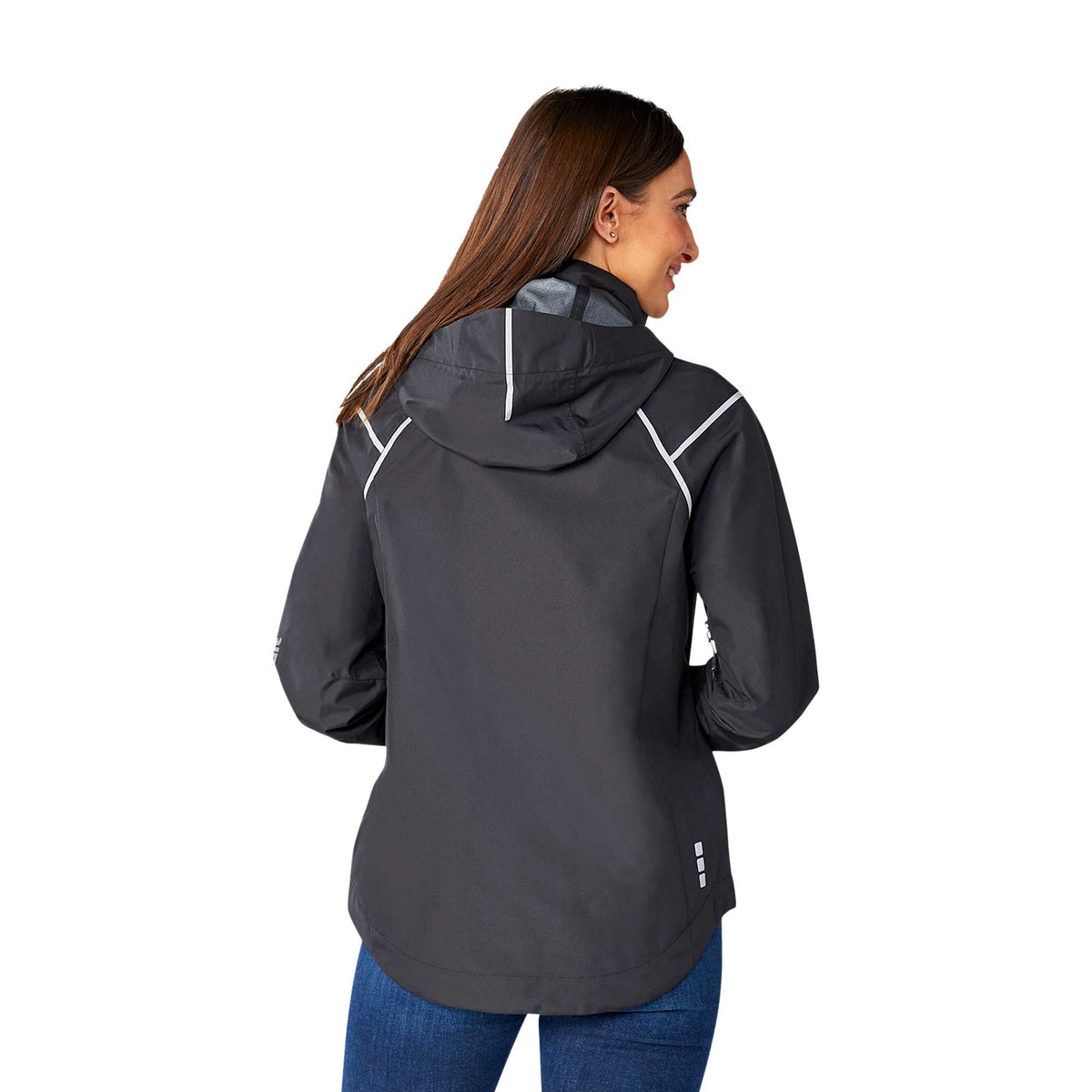 Gearhart Lightweight Waterproof Softshell Jacket for Women Embroidery - Black - Back Flat 2