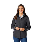 Gearhart Lightweight Waterproof Softshell Jacket for Women Embroidery - Black - Front On Model