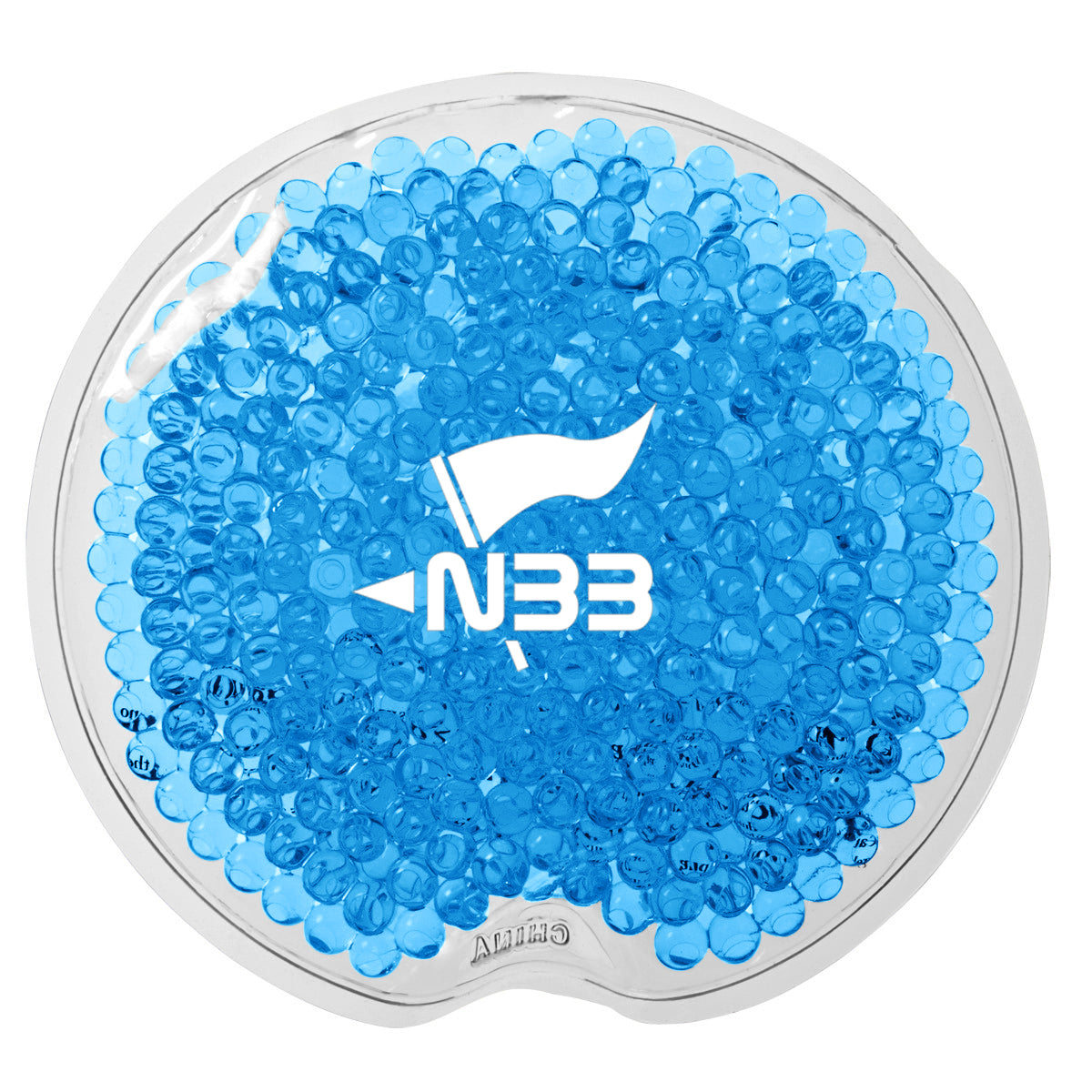 Gel Beads Hot and Cold Pack, Small Round - Blue - Silk Screen