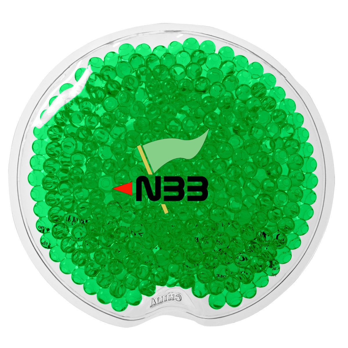 Gel Beads Hot and Cold Pack, Small Round - Green - Full Color
