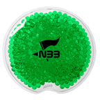 Gel Beads Hot and Cold Pack, Small Round - Green - Silk Screen