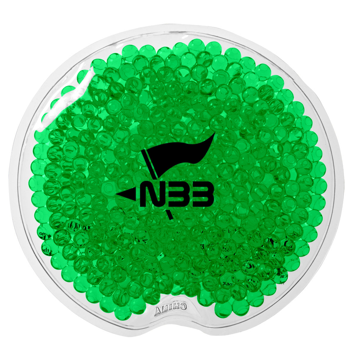 Gel Beads Hot and Cold Pack, Small Round - Green - Silk Screen