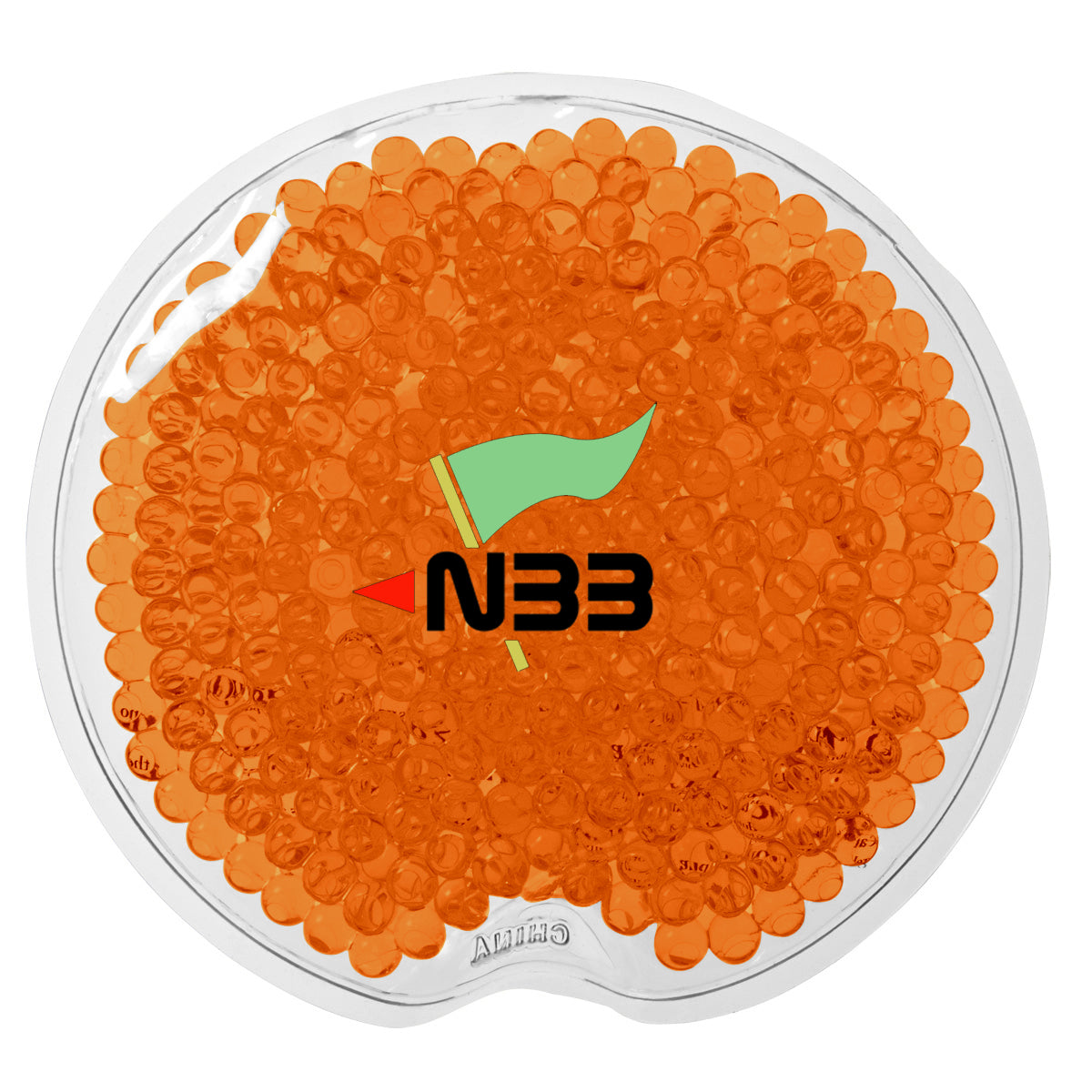 Gel Beads Hot and Cold Pack, Small Round - Orange - Full Color
