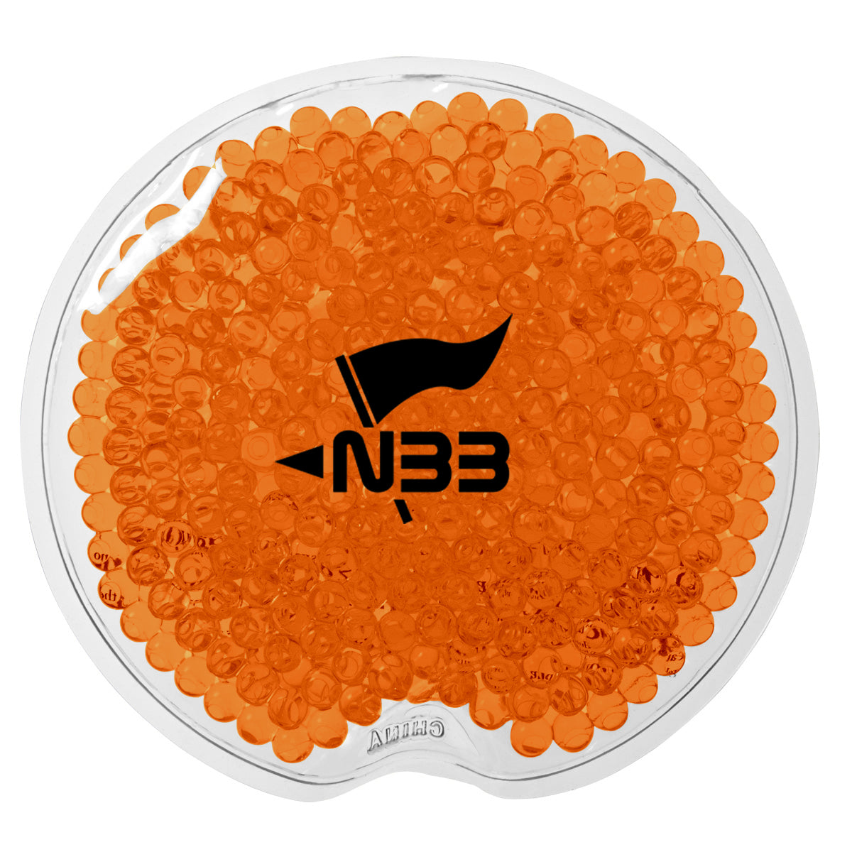 Gel Beads Hot and Cold Pack, Small Round - Orange - Silk Screen