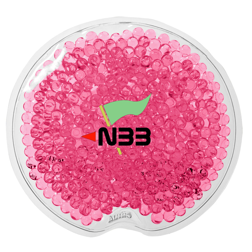 Gel Beads Hot and Cold Pack, Small Round - Pink - Full Color