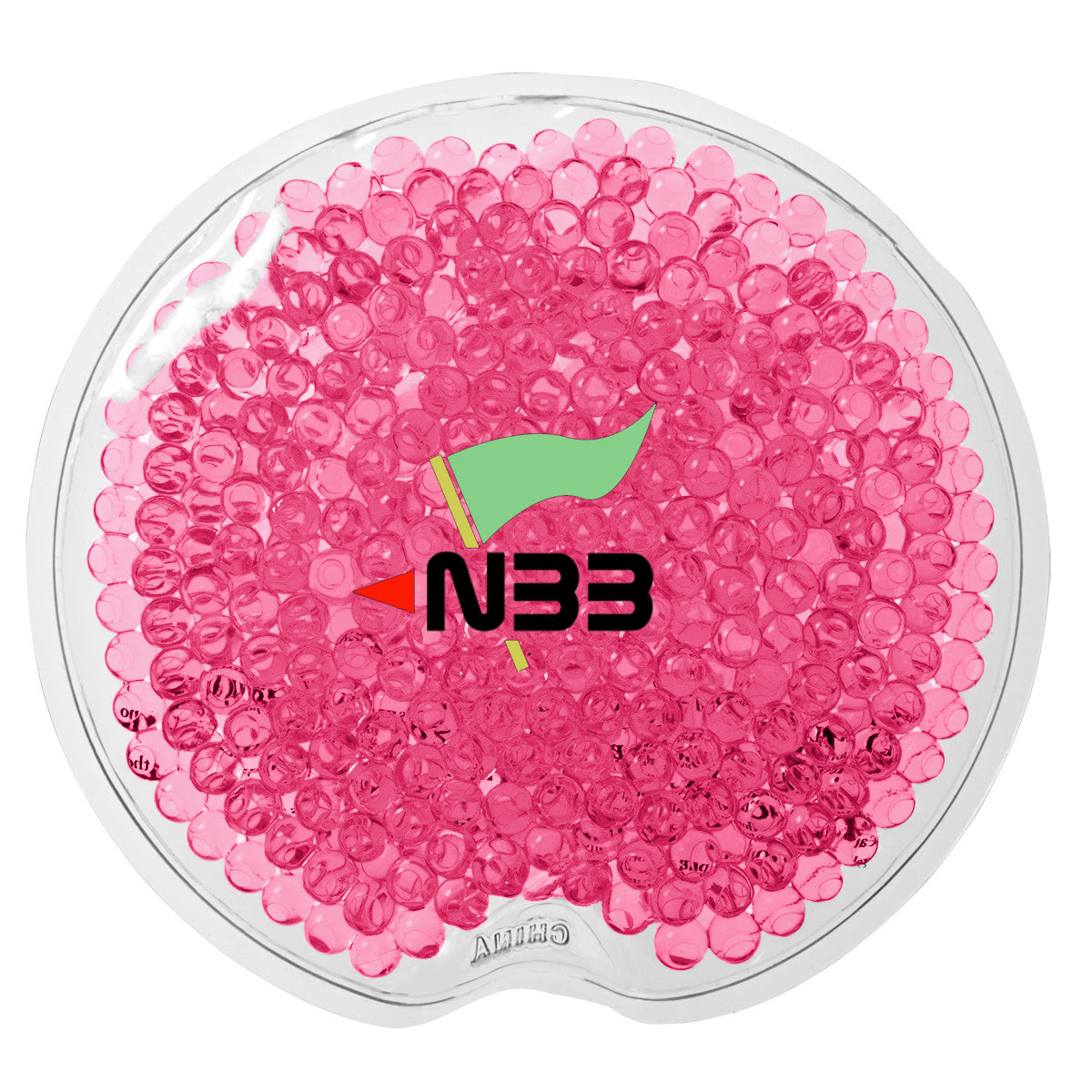 Gel Beads Hot and Cold Pack, Small Round - Pink - Full Color