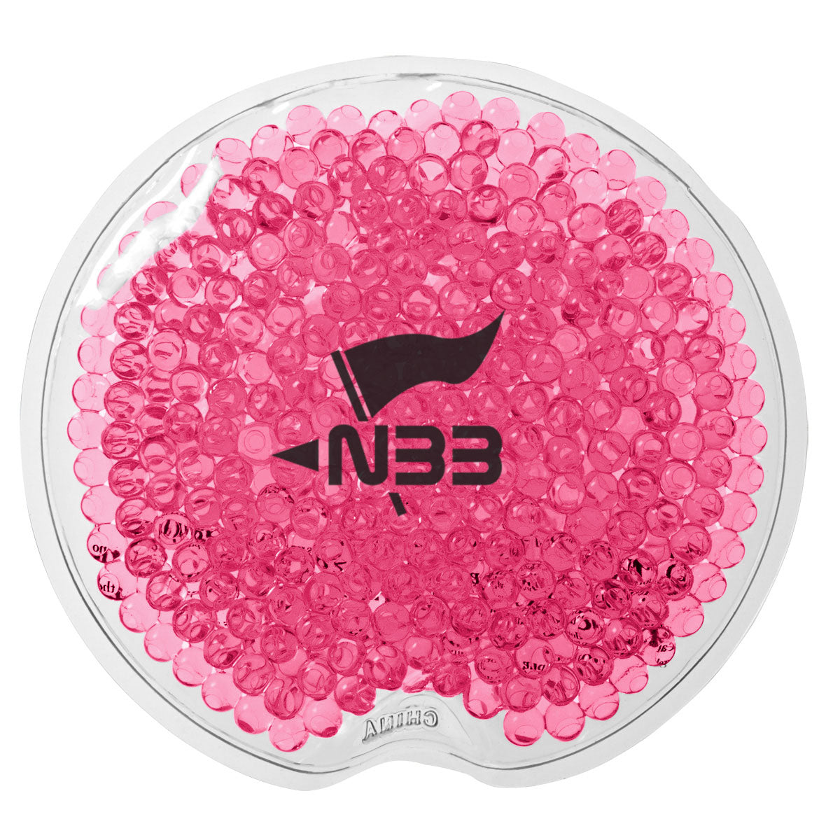 Gel Beads Hot and Cold Pack, Small Round - Pink - Silk Screen