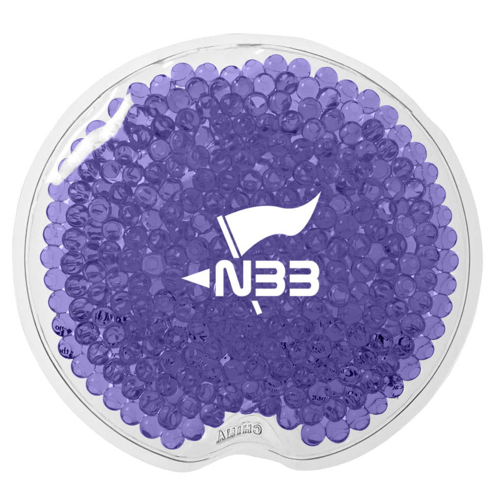 Gel Beads Hot and Cold Pack, Small Round - Purple - Silk Screen