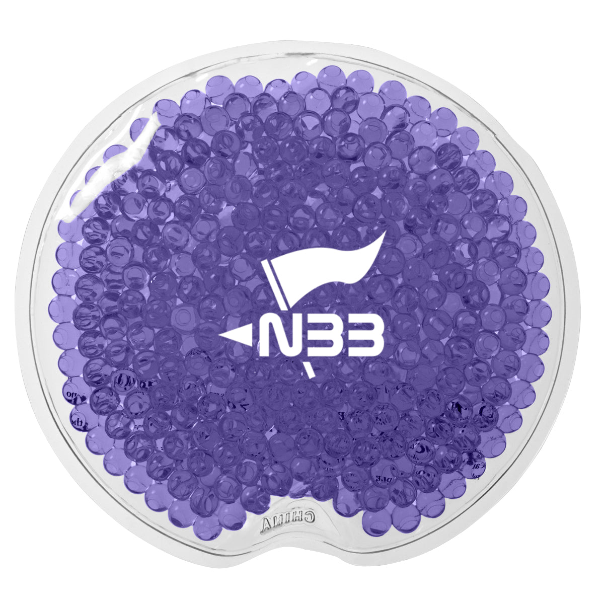Gel Beads Hot and Cold Pack, Small Round - Purple - Silk Screen